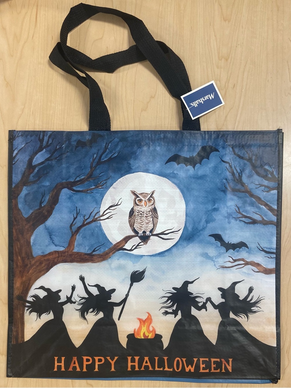 Marshalls Halloween Tote Bag In Blue, Black, and Orange— NEW!